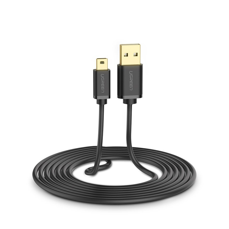 Ugreen cable USB - mini USB cable 480 Mbps 3 m black (US132 10386