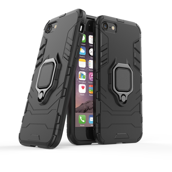 Ring Armor pancerne hybrydowe etui pokrowiec + magnetyczny uchwyt iPhone SE 2022 / SE 2020 / iPhone 8 / iPhone 7 czarny